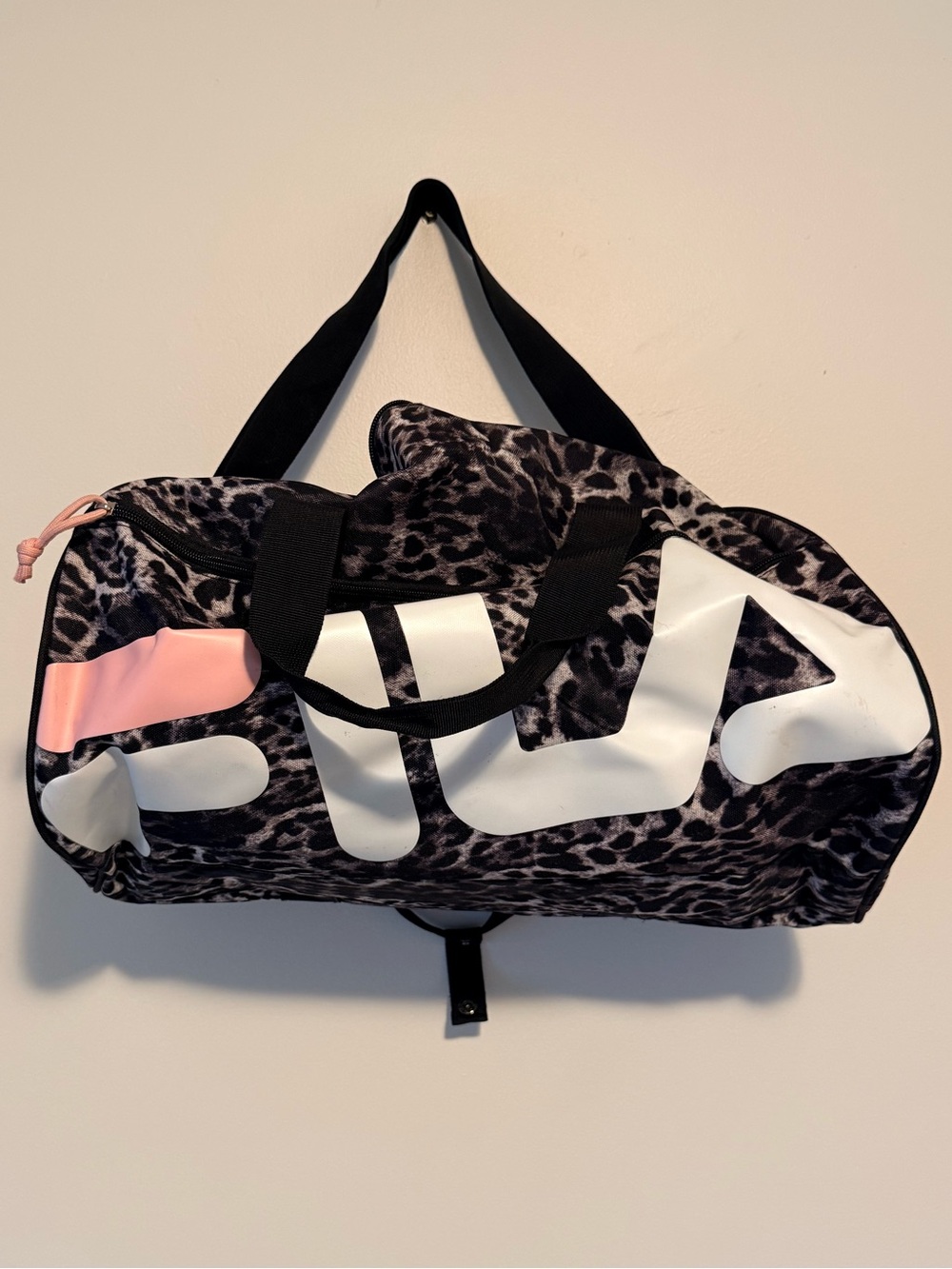 Fila Leopard-Print Logo Travel Duffel Bag - Picture 2 of 9